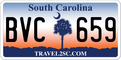SC license plate BVC659