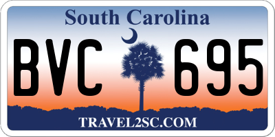 SC license plate BVC695