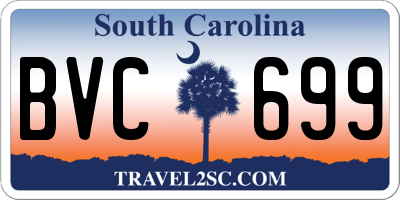 SC license plate BVC699