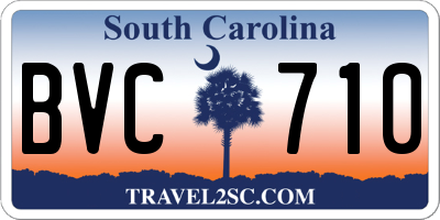 SC license plate BVC710