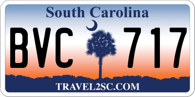 SC license plate BVC717