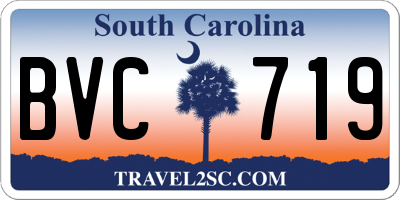 SC license plate BVC719