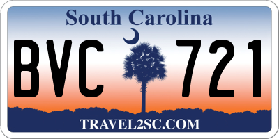 SC license plate BVC721
