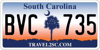 SC license plate BVC735