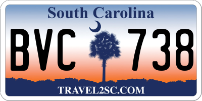 SC license plate BVC738