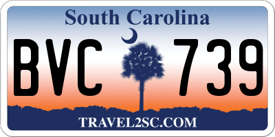 SC license plate BVC739