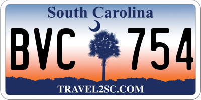 SC license plate BVC754