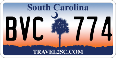 SC license plate BVC774