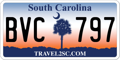 SC license plate BVC797