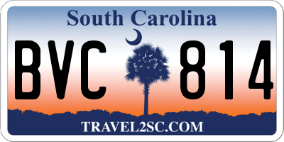 SC license plate BVC814