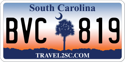 SC license plate BVC819