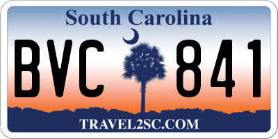 SC license plate BVC841