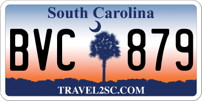 SC license plate BVC879