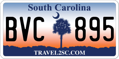 SC license plate BVC895