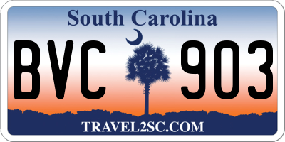 SC license plate BVC903