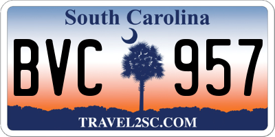 SC license plate BVC957