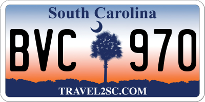 SC license plate BVC970