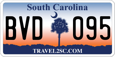 SC license plate BVD095