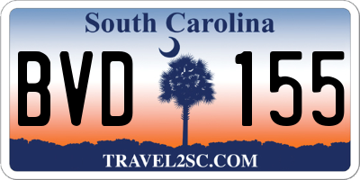 SC license plate BVD155