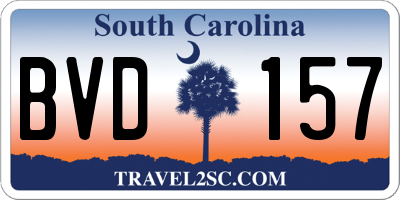 SC license plate BVD157
