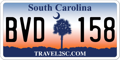 SC license plate BVD158