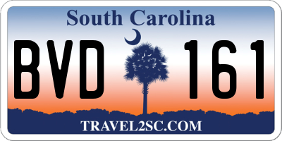 SC license plate BVD161