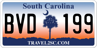 SC license plate BVD199