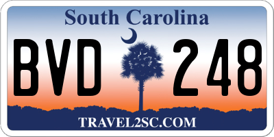 SC license plate BVD248
