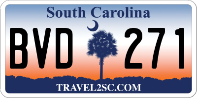 SC license plate BVD271