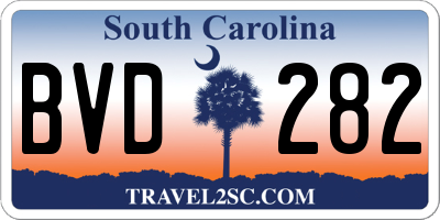 SC license plate BVD282