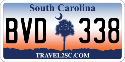 SC license plate BVD338