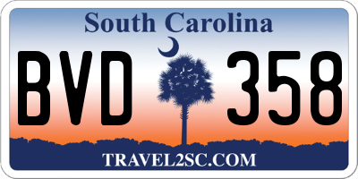SC license plate BVD358