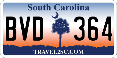 SC license plate BVD364
