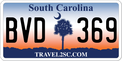 SC license plate BVD369