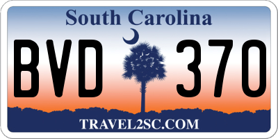 SC license plate BVD370