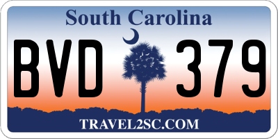 SC license plate BVD379