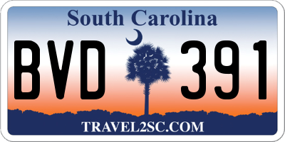 SC license plate BVD391