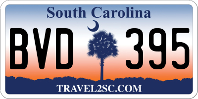 SC license plate BVD395