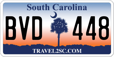 SC license plate BVD448