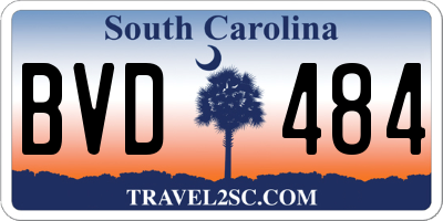 SC license plate BVD484