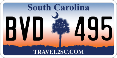 SC license plate BVD495