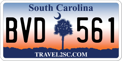 SC license plate BVD561