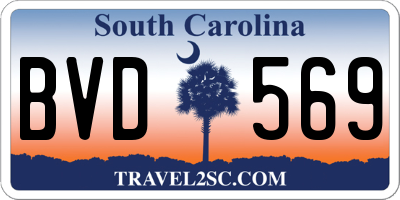 SC license plate BVD569