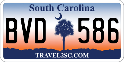 SC license plate BVD586