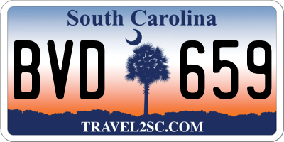 SC license plate BVD659