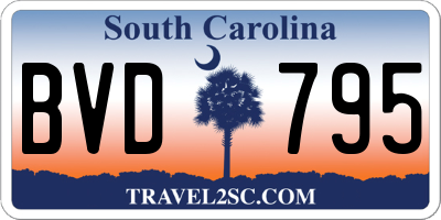 SC license plate BVD795