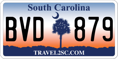 SC license plate BVD879