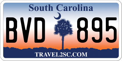 SC license plate BVD895
