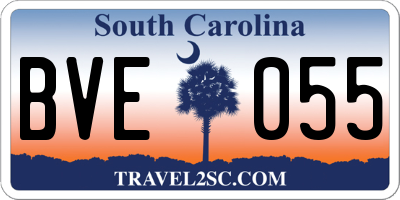 SC license plate BVE055
