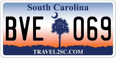 SC license plate BVE069